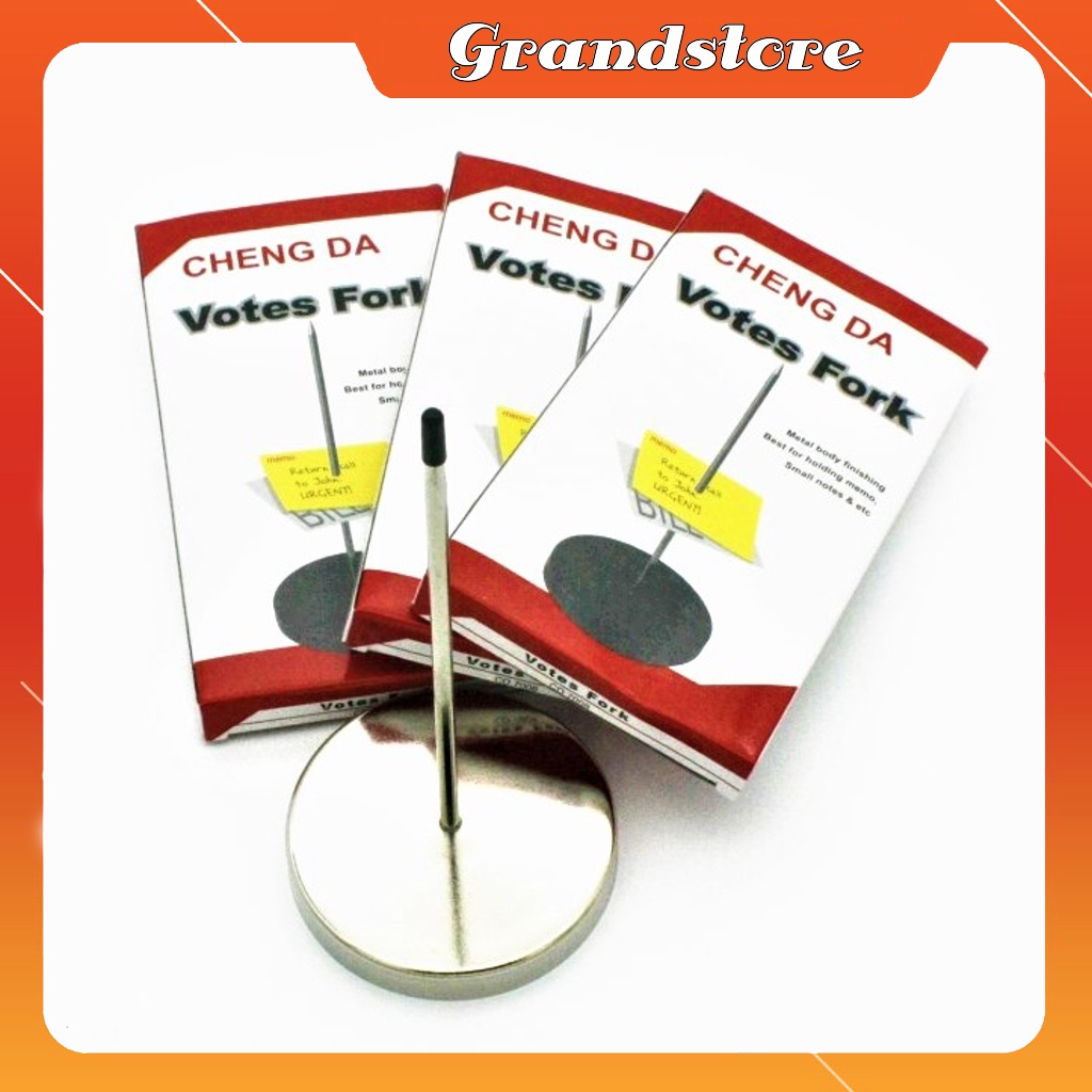 Cây ghim giấy cắm bill hóa đơn giấy order để bàn CHENG DA inox tròn dụng cụ cắm giấy que xiên giữ bill cọc hóa đơn order