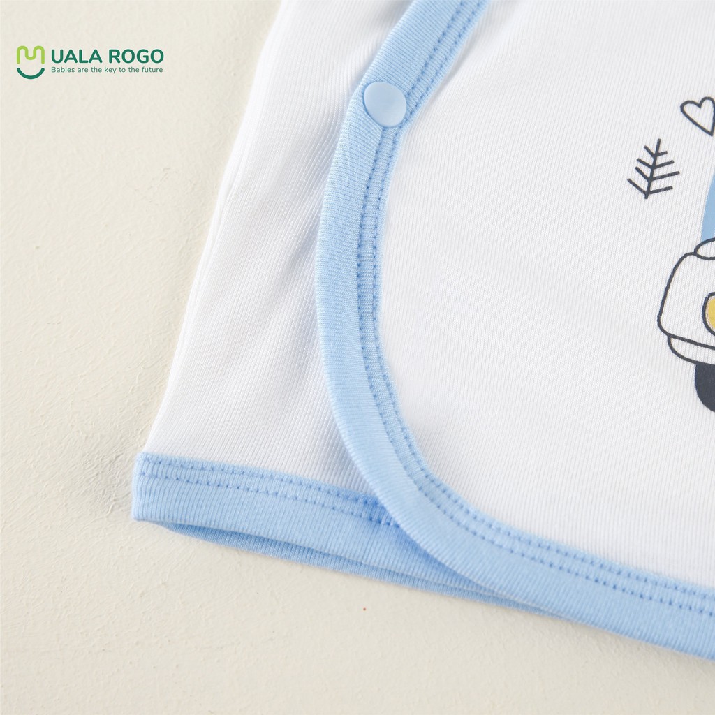 Bộ cài chéo UALA ROGO sơ sinh  vải petit hè mềm thấm hút thoáng 2232 [ CHÍNH HẪNG UALA ]