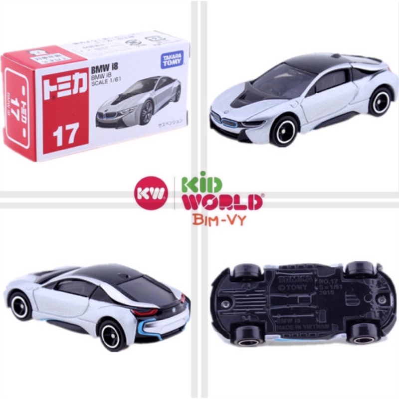 Xe mô hình Tomica Box BMW I8. MS: 251. Tỷ lệ 1:61.