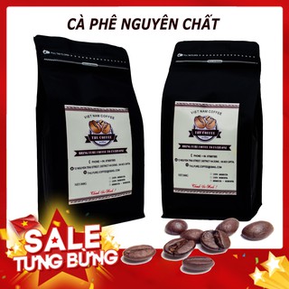 [ Rẻ nhất ]Cà phê nguyên chất pha phin 2 gói 500G= 1kg. Tỷ lệ 70% Robusta + 30% Arabica