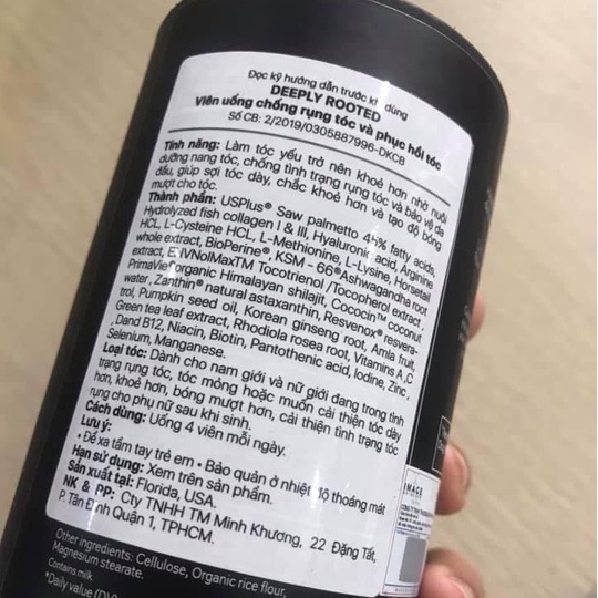 Viên Uống Image Hush And Hush Deeply Rooted Phục Hồi Tóc Nhập Khẩu Chính Hãng Công Ty Hộp 120 Viên