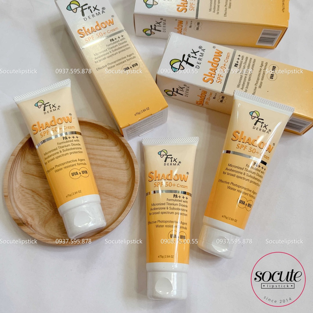 Kem chống nắng Fixderma Shadow Cream SPF 50+, Gel SPF30+