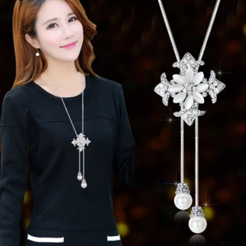 Dây chuyền dài hoa 8 cánh BHDC132