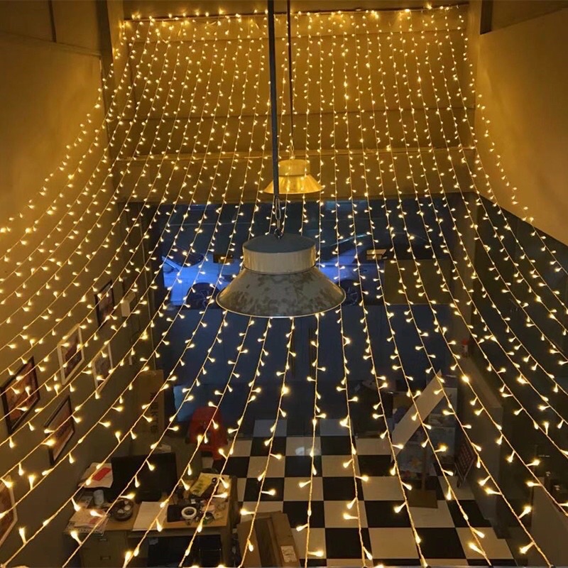 100 mét Dây đèn led trang trí  ngoài trời hoặc trong nhà có 8 chế độ không chớp và chớp 100m