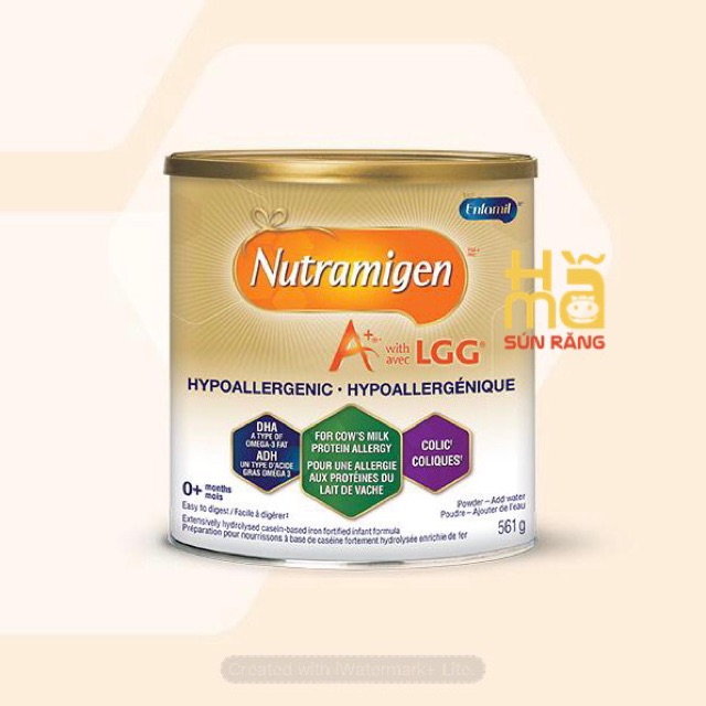 Sữa Enfamil Nutramigen A+ LGG hàng Canada, chuyên dùng cho bé dị ứng đạm sữa bò, tiêu hoá kém, hộp 561gram