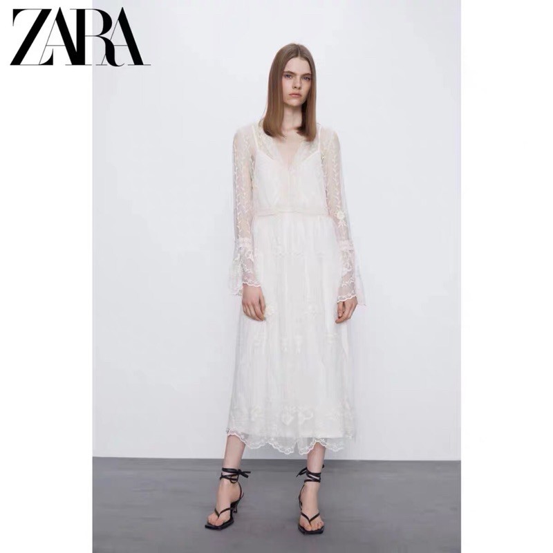 Đầm ren lưới Zara