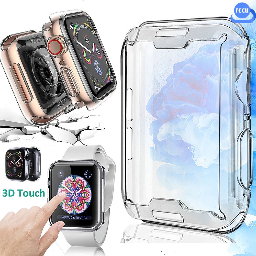 R Mềm Ultra-Mỏng TPU Trường Hợp Bảo Vệ Chống trầy xước, Chống va chạm Bảo Vệ Bìa cho Apple Watch1-6 Loạt đồng hồ Trong Suốt Trường Hợp 『 rccu ID 』