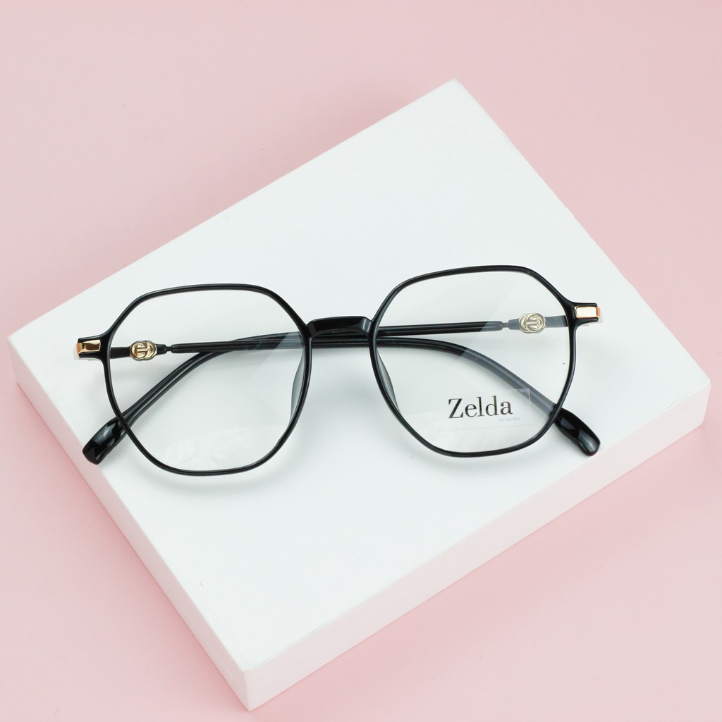 Gọng kính cận nam nữ lắp sẵn cận chất liệu nhựa dẻo mắt kính lục giác chống ánh sáng xanh - GZ0367 Eyepro