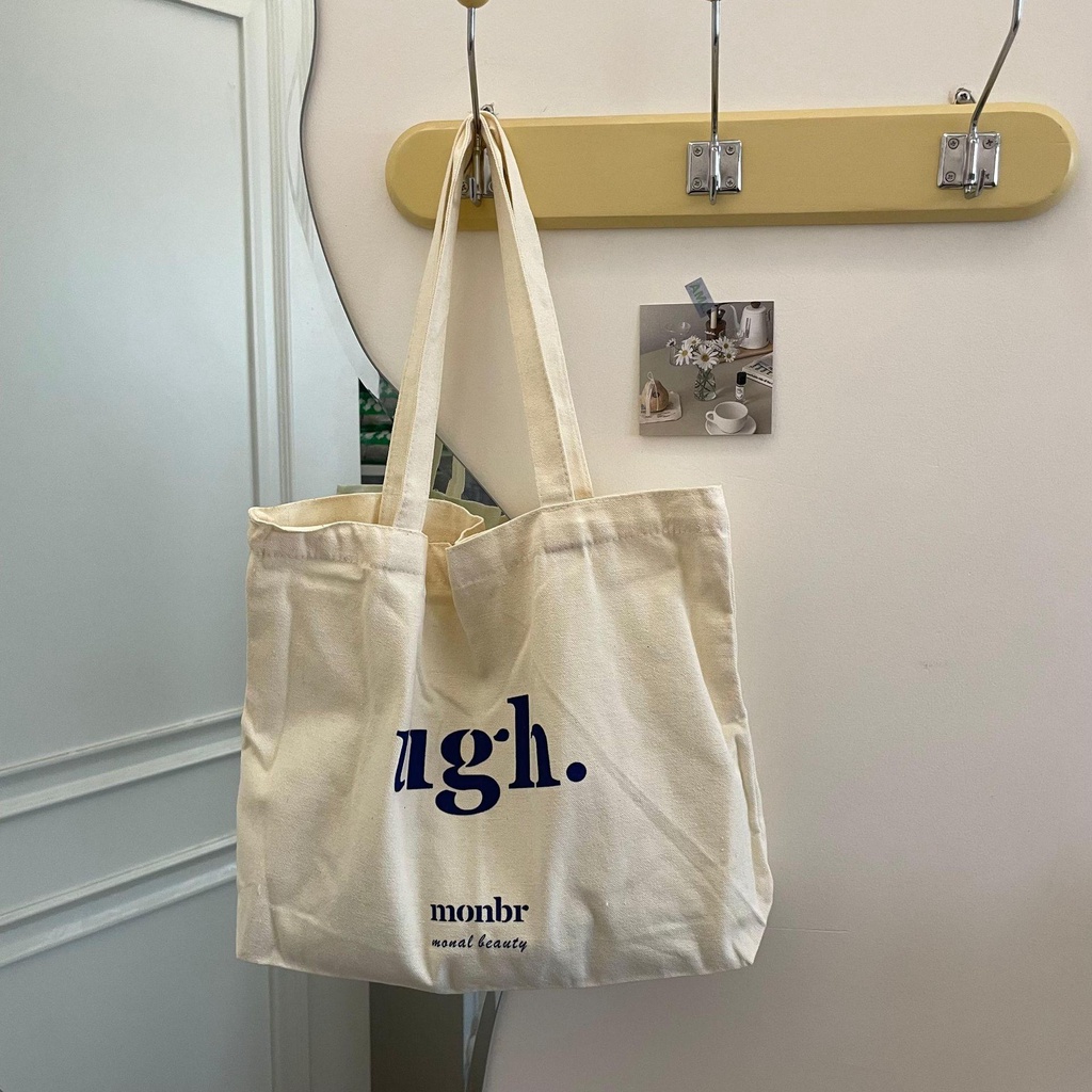 Túi tote vải đeo vai phong cách Hàn Quốc UGH canvas bag giá rẻ đẹp đi học