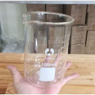 Cốc thủy tinh chịu nhiệt có mỏ 1000ml