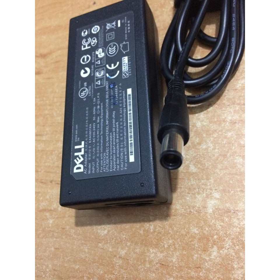 Sạc Laptop Dell 19.5V 3.34A/ 19.5V 4.62A Chân Kim TO (Kèm Dây Nguồn) - Sạc Dell 19.5v