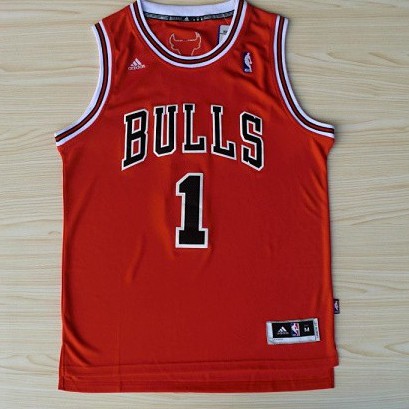 Áo thun bóng rổ cộc tay Jersey Chicago Bulls No.1