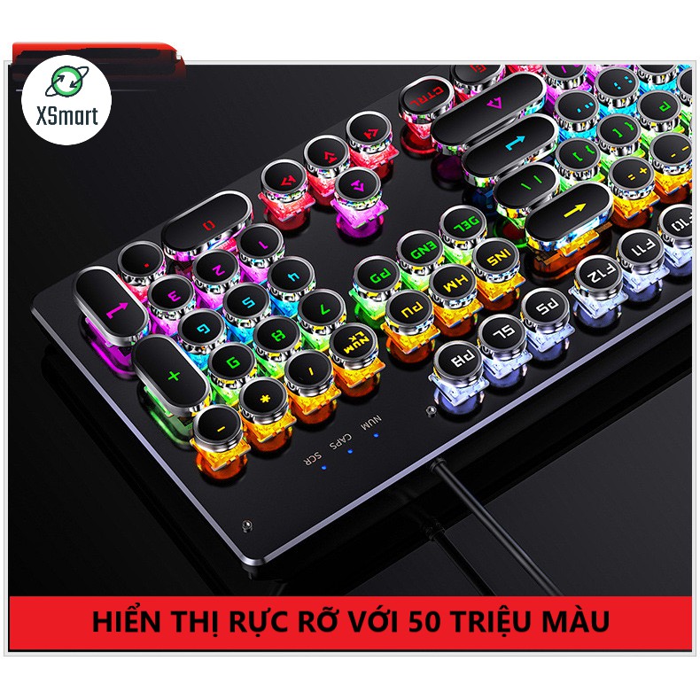 Bộ Chuột Gaming V6 Và Bàn Phím Cơ T907 Blue Switch Có 20 Chế Độ Led Khác Nhau Chiến Mọi Tựa Game PUBG, LOL - XSmart