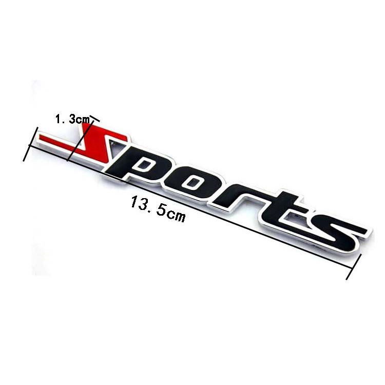 Decal Tem Chữ Kim Loại Sport Dán Trang Trí ô Tô (mẫu 1) MS-35