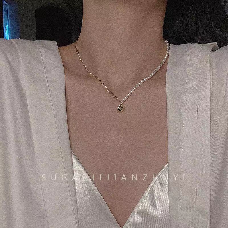 Dây Chuyền Ngọc Trai Không Đối Xứng Phong Cách Mới