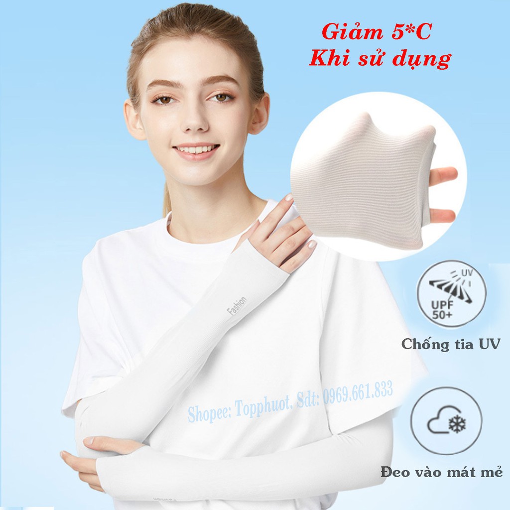 Găng tay chống nắng nam nữ xỏ ngón Fashion - Tất tay vải co dãn 4 chiều làm mát da khi đi xe đạp xe máy đi phượt