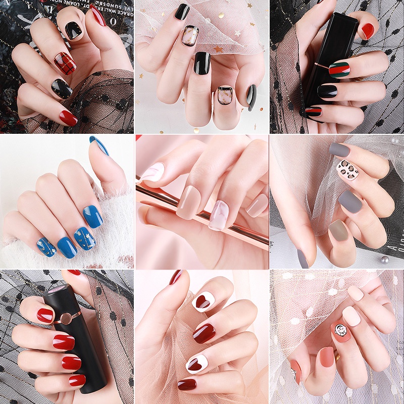 [Hàng mới về] Móng tay giả xinh xắn nhiều màu tùy chọn