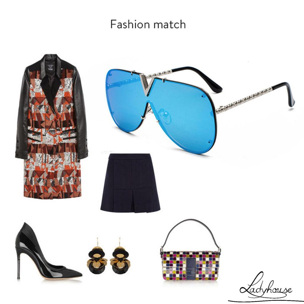 Kính Mát Hình Chữ V Chống Tia UV Bảo Vệ Mắt Dành Cho Người Lớn