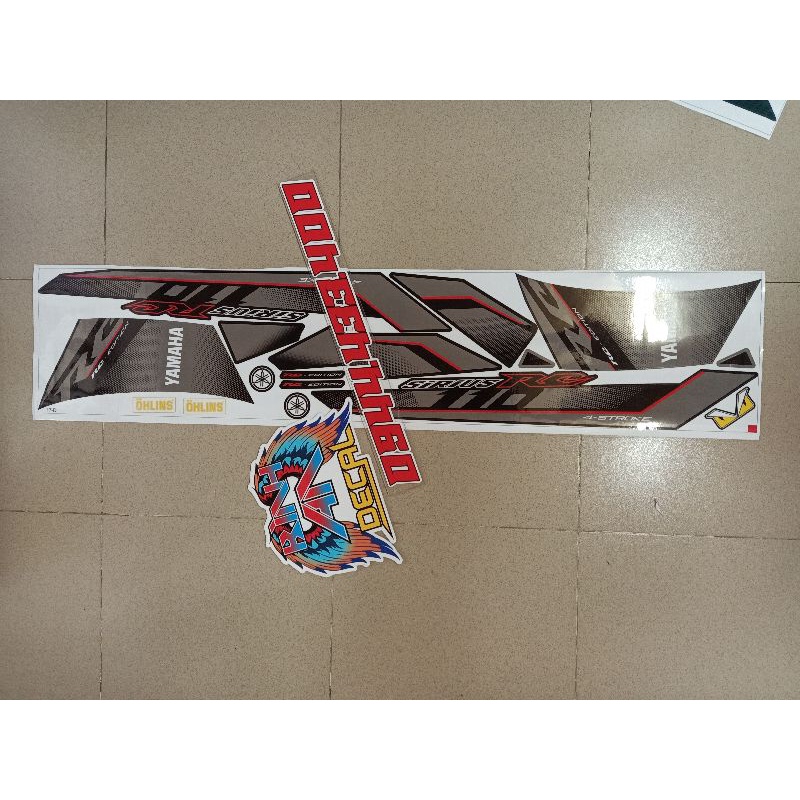 TEM RỜI SIRIUS RC CHỈ ĐỎ- DÁN XE ĐEN.
