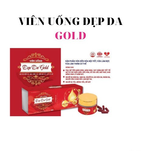 Viên uống Đẹp da GOLD Hộp 45 viên - Cân bằng nôi tiết, làm đẹp da và tạo hương thơm cơ thể.