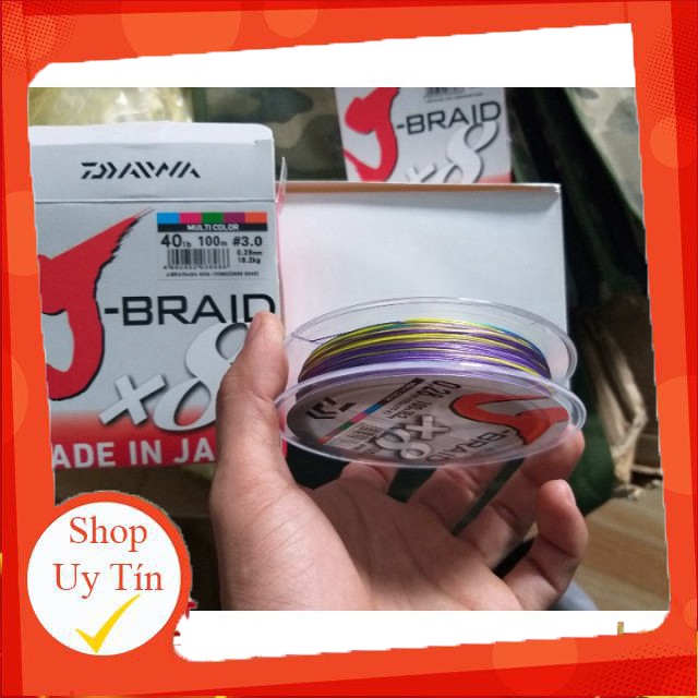 Dù câu cá Nhật X8 - Jbraid 7 màu mịn chất lượng cao