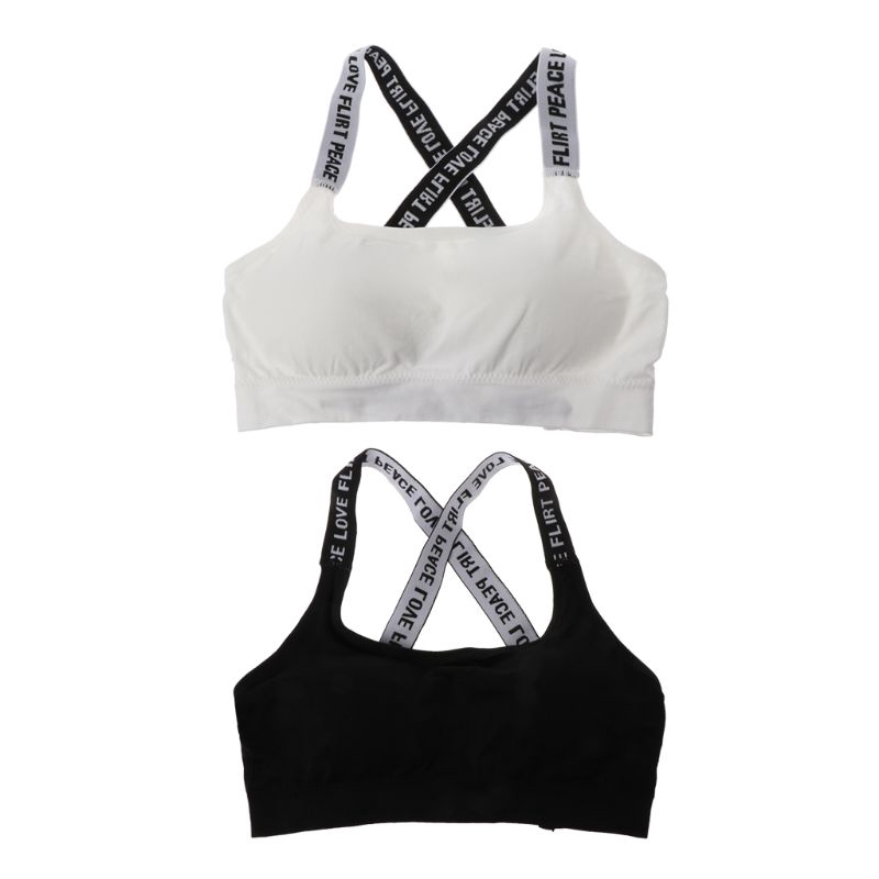 ❀INN Hot Kids Sports Training Bra for Teenage Girl Underwear Bras Solid Color Wireless Cotton Girls Bra