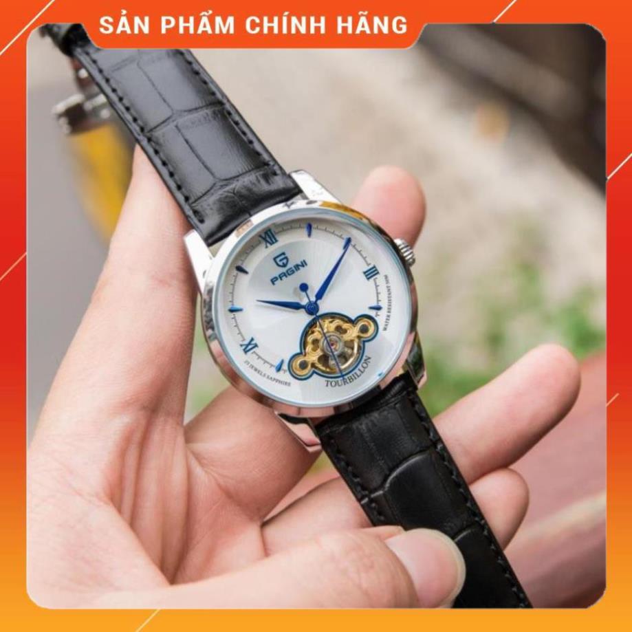 [Chính Hãng 100%] Đồng Hồ Nam PAGINI PA19966 - Đồng hồ cơ automatic lộ máy hàng chính hãng, Bảo hành