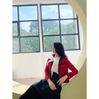 Áo sơmi organza ruby cao cấp