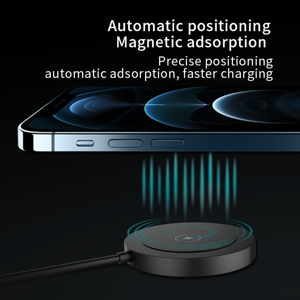 Đế Sạc Nhanh Không Dây 15w Từ Tính Cho Iphone 12