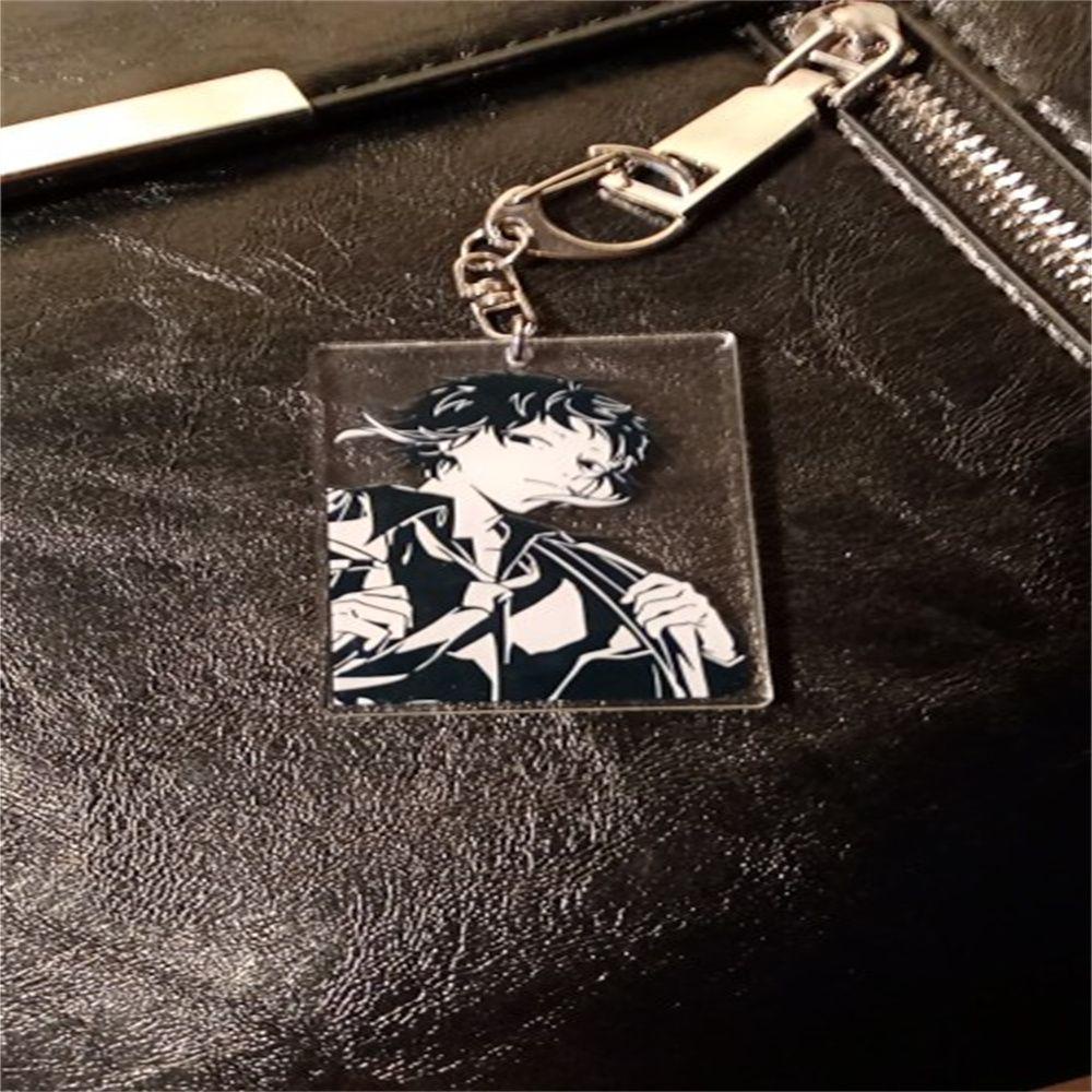 Móc Chìa Khóa Bằng Acrylic In Họa Tiết Hoạt Hình GLENES Bungo Stray Dogs Độc Đáo