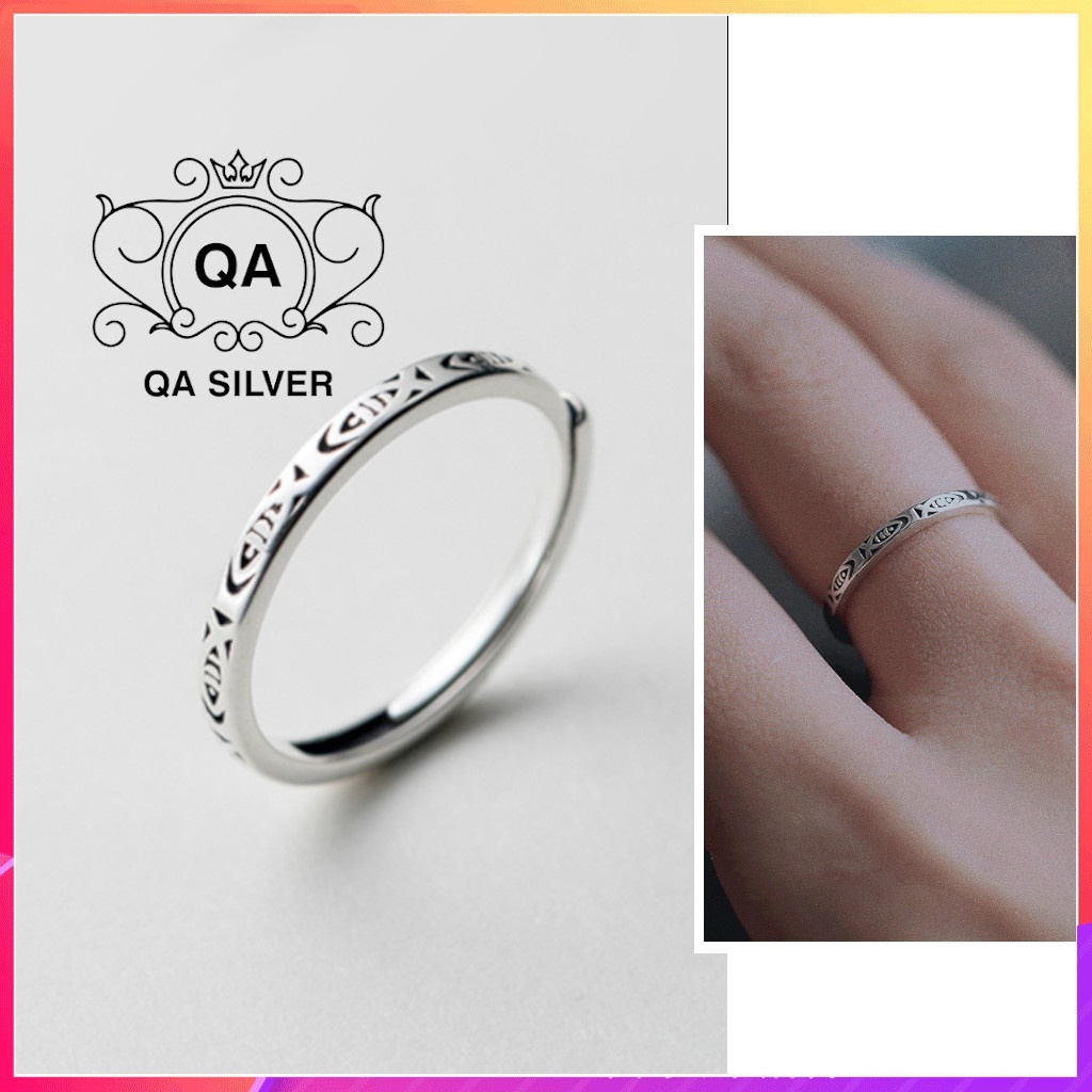 Nhẫn bạc 925 khắc hình cá nữ trượt freesize S925 FISH QA SILVER Ring RI220602