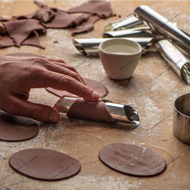 Set 6 ống làm bánh sừng bò bằng thép không gỉ