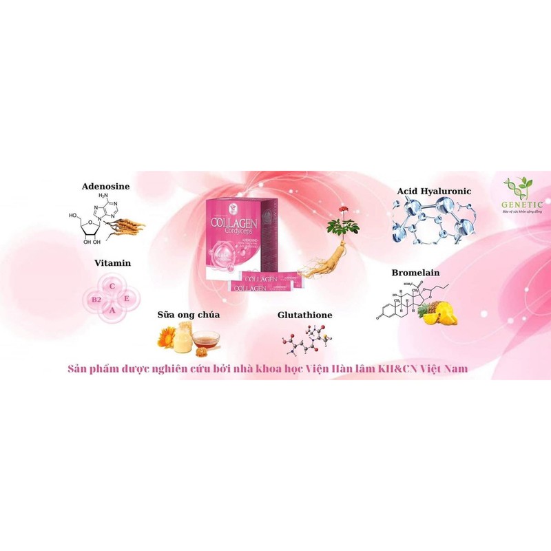 Nước uống trắng da mờ nám Collagen Cordyceps viện Hàn Lâm KHCNVN | Thế Giới Skin Care