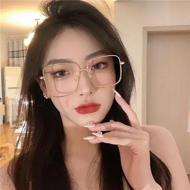 COD Mắt Kính Gọng Vuông Kim Loại Chống Bức Xạ Chống Ánh Sáng Xanh Thời Trang Cho Nam Và Nữ