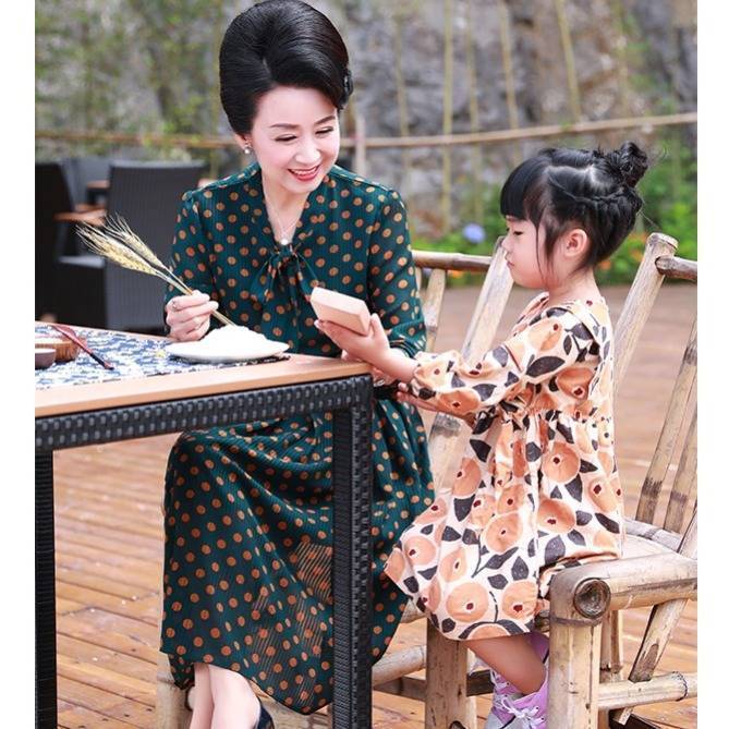 Fashion Floral Print Long Sleeve Dress Autumn Winter 2020 For Middle Aged Women | BigBuy360 - bigbuy360.vn