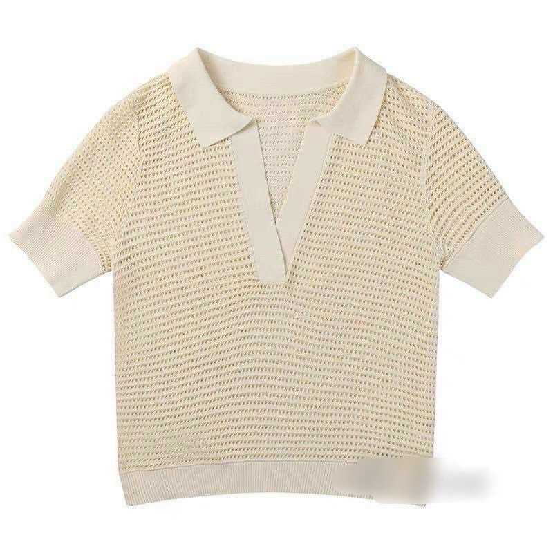 Áo lưới cổ polo nữ 4Basik cộc tay siêu xinh APL01