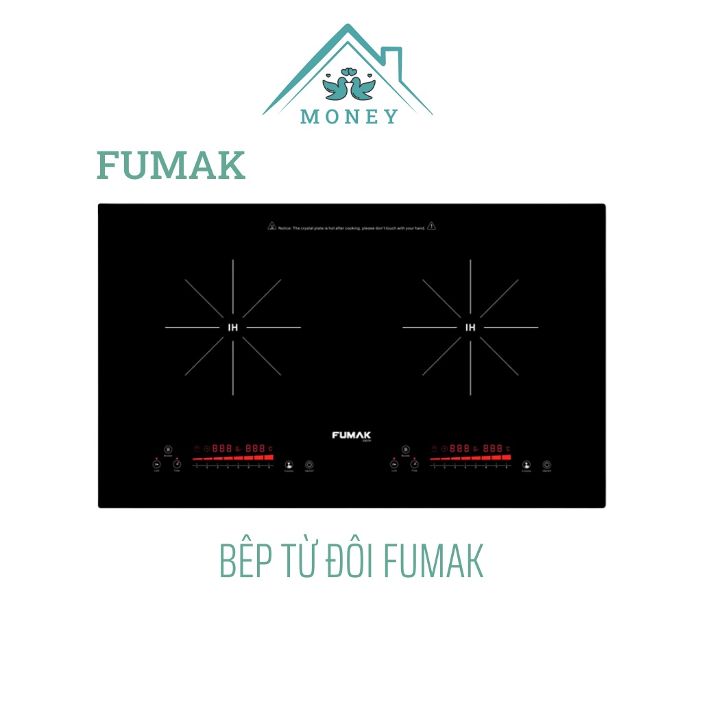 Bếp từ,bếp điện từ đôi Fumak FM-IC2000-Công nghệ thông minh - Mặt kính Vitro Ceramic siêu chịu lực, chịu nhiệt - BH 24th