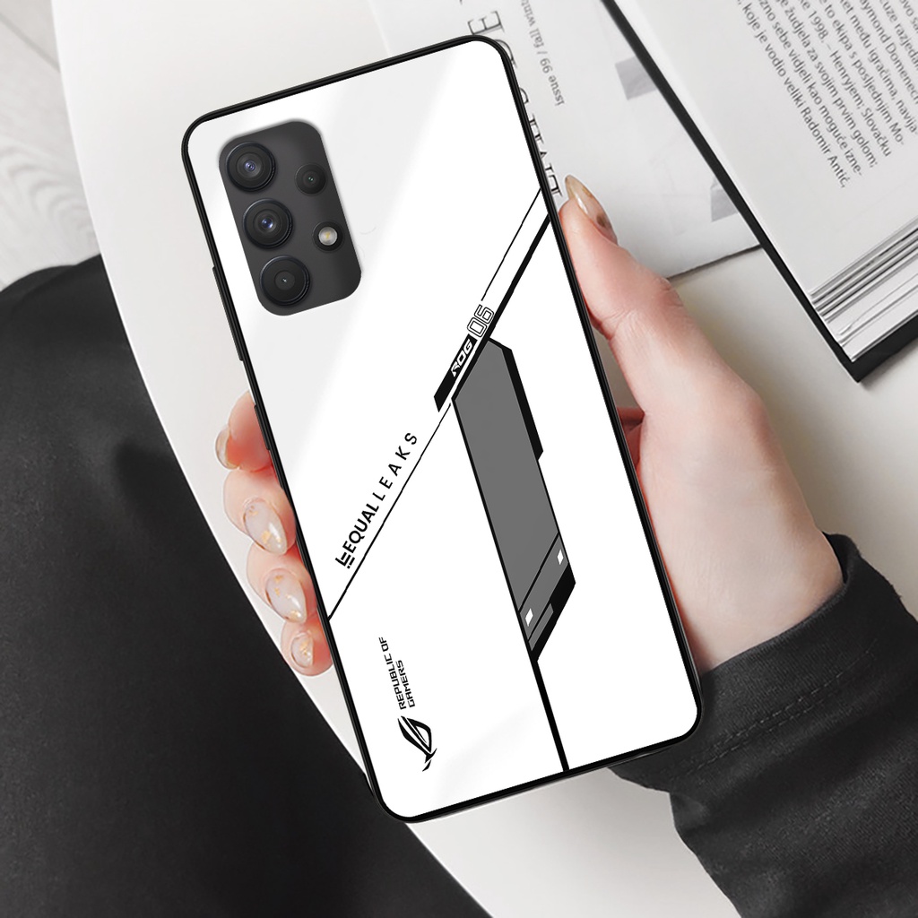 Ốp lưng điện thoại Samsung Galaxy A32 - Republic of Gamers, chất liệu kính cường lực