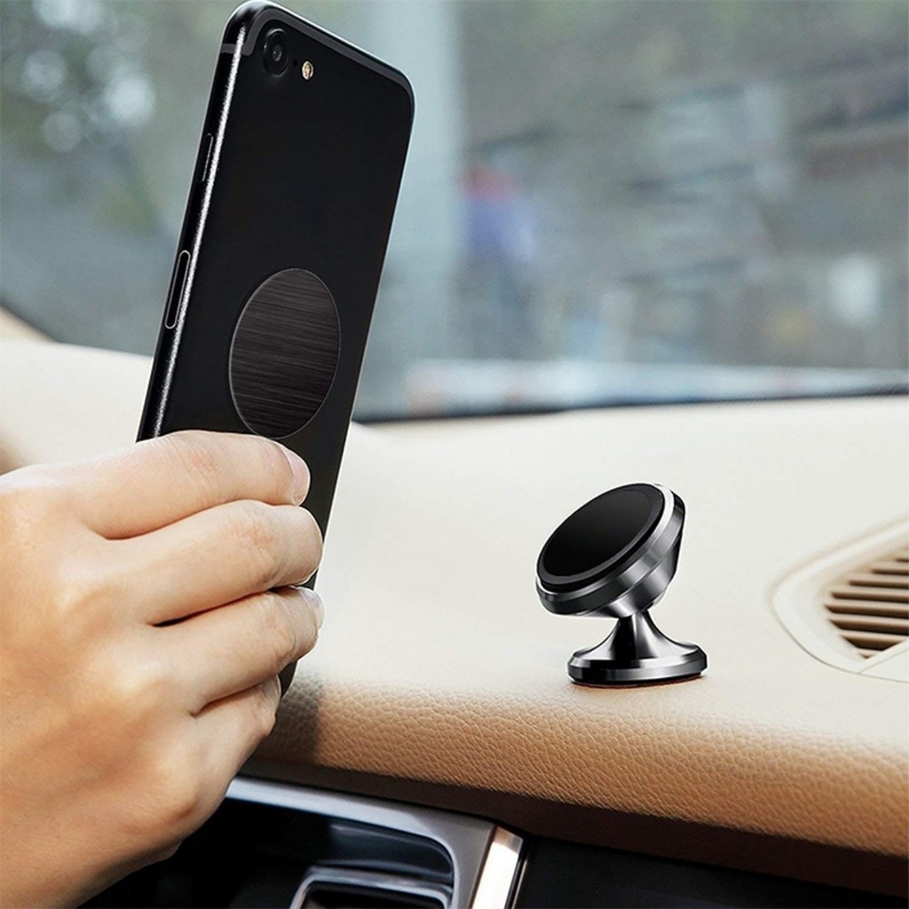 Đế hít nam châm dùng cho điện thoại trên xe hơi ô tô xoay 360 độ chân xoay cứng cáp hàng công ty cao cấp giá rẻ