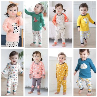 Bộ quần áo mặc nhà sleeping suit 100% cotton tăm chính hãng Cordi i Hàn Quốc cho bé trai và bé gái
