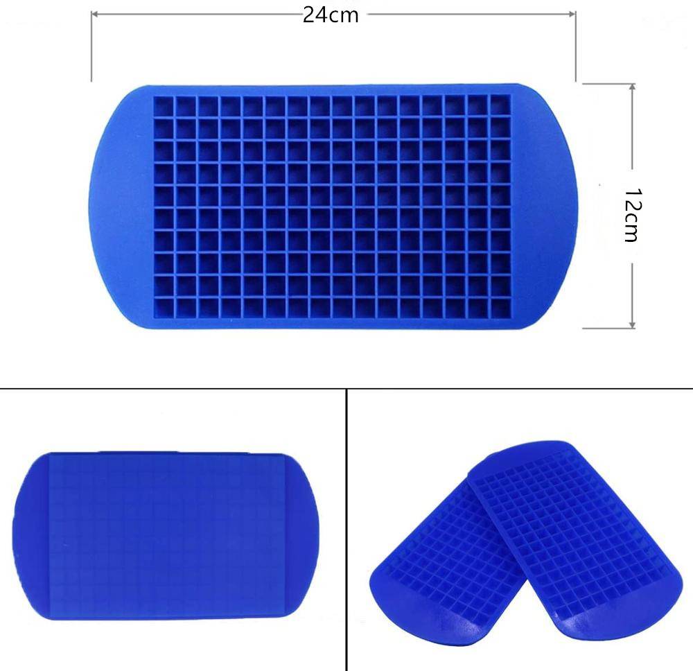 Khay làm đá 160 lưới 1X1cm Silicone trái cây Máy làm đá tự làm sáng tạo khuôn đá nhỏ hình khối vuông Phụ kiện nhà bếp