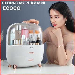 Hộp đựng mỹ phẩm để bàn ecoco cực cool 3 ngăn nhựa abs , tủ đựng mỹ phẩm mini để bàn