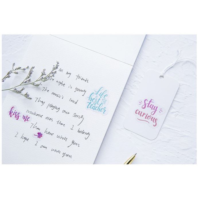 Bộ 46 Sticker Hàn Quốc Chữ Viết dán trang trí E03