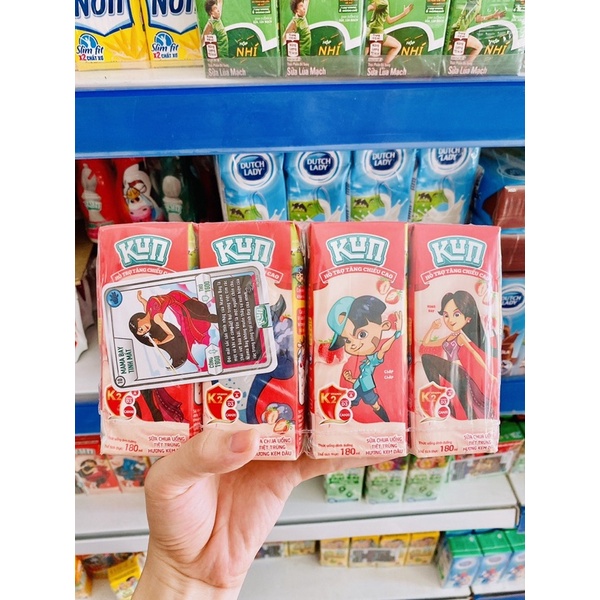 SỮA KUN VỊ COOKIES/MÃNG CẦU/NHO/CAM/NHIỆT ĐỚI/SOCOLA 180ml