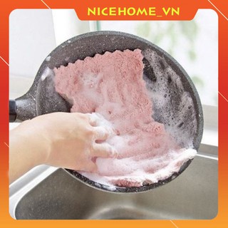 5 Khăn Lau Bếp Đa Năng 2 Mặt Siêu Thấm