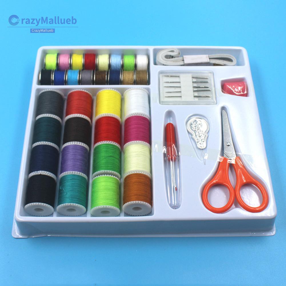 Crazymallueb❤Portable Sewing Stitches Scissor Set Home Embroidery 16 Thread Bobbin Organizer❤New