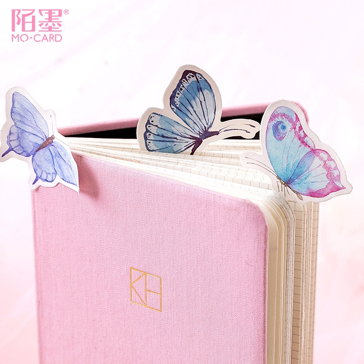 Hộp 45 Miếng Dán Trang Trí Sổ Tay / Nhật Ký Hình Bướm Xinh Xắn