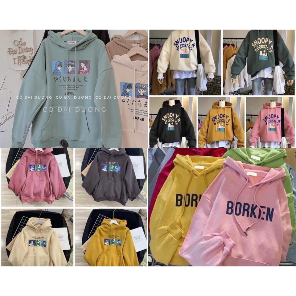 Áo Hoodie [XẢ LỖ] Form Rộng Phong Cách Hàn Quốc | BigBuy360 - bigbuy360.vn