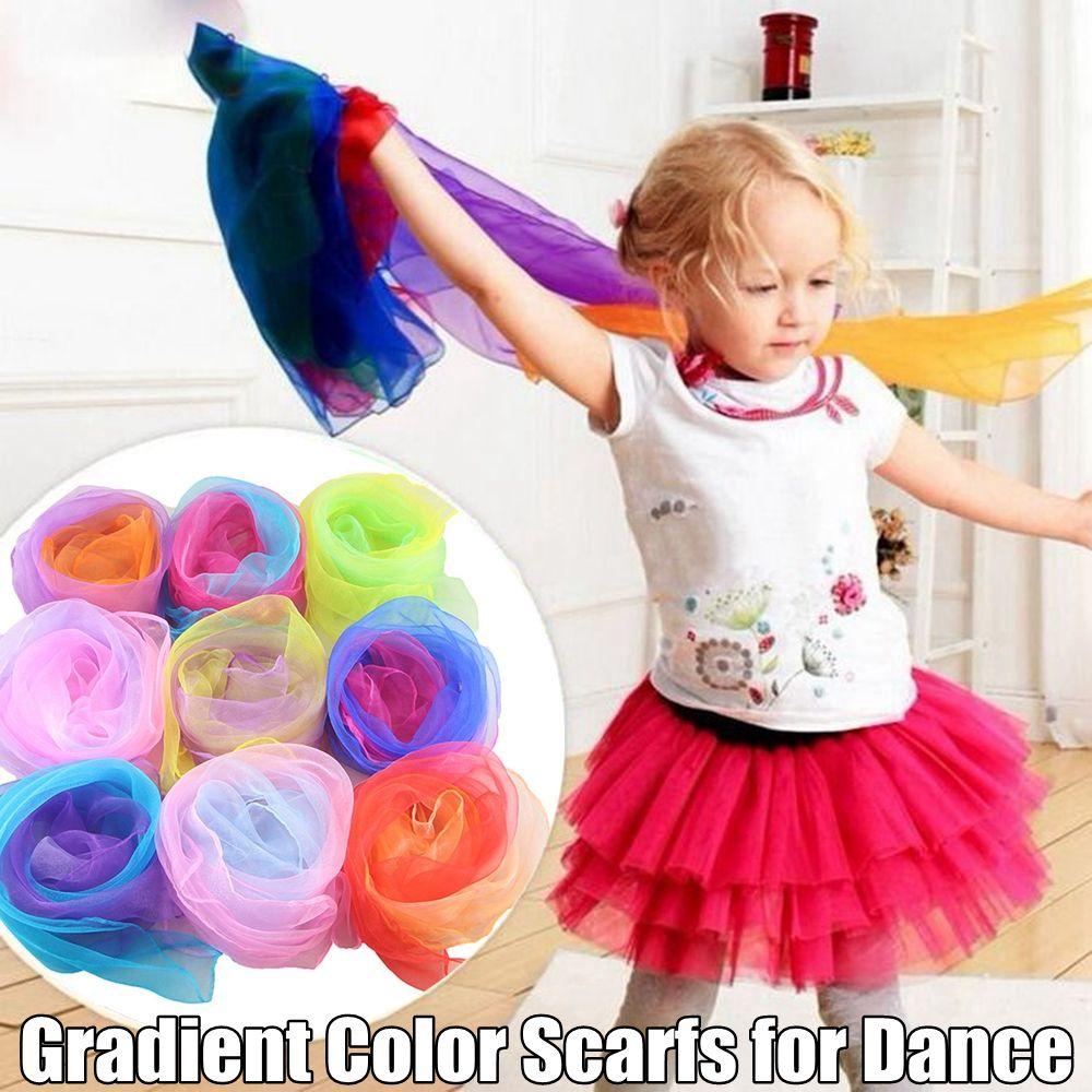 Khăn Choàng Cổ Màu Sắc Gradient Dùng Biểu Diễn Nhảy Múa Cho Bé