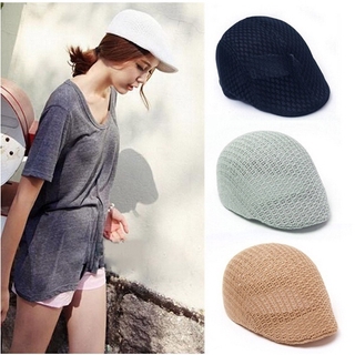 Mũ beret phối lưới thời trang hè